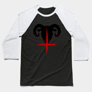 Red crucifix - baphomet Baseball T-Shirt